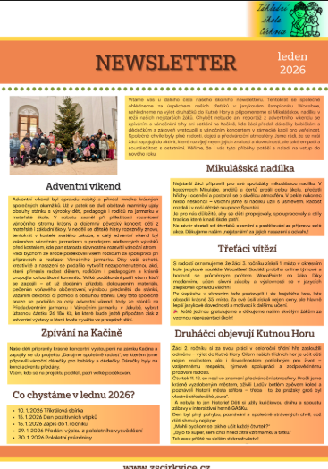 Školní newsletter LEDEN 2026
