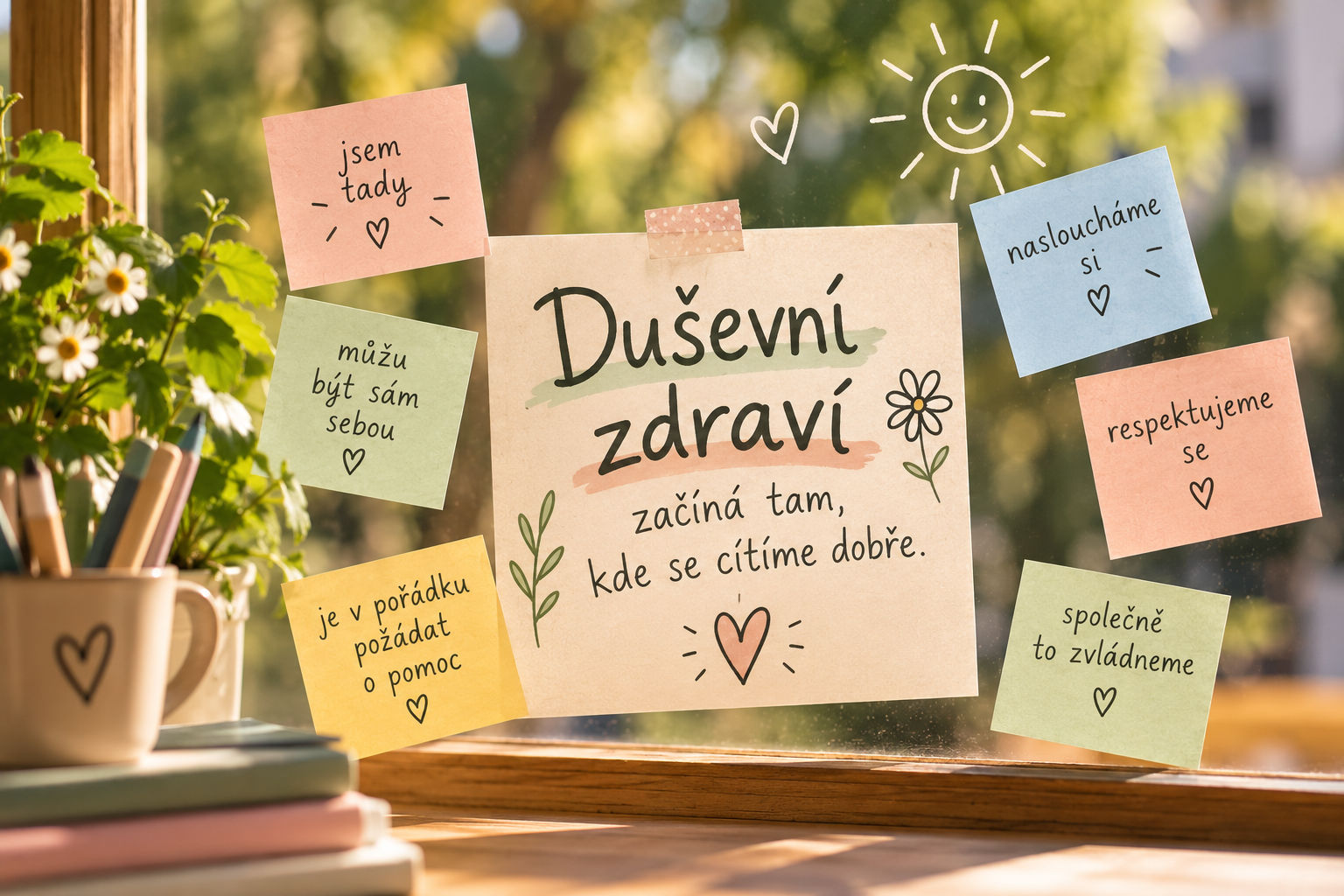 Světový den duševního zdraví: I na tom, jak se ve škole cítíme, záleží 💛
